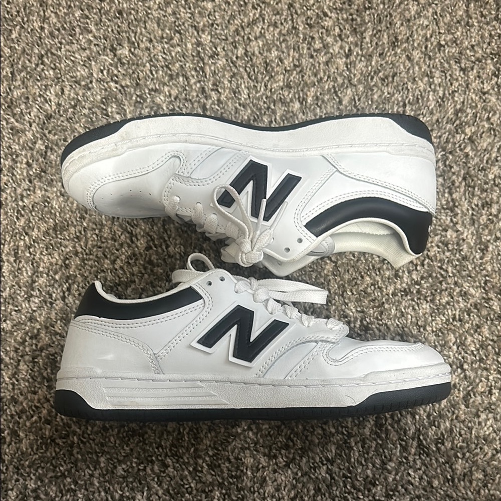 New Balance White and Black Athletic Shoes